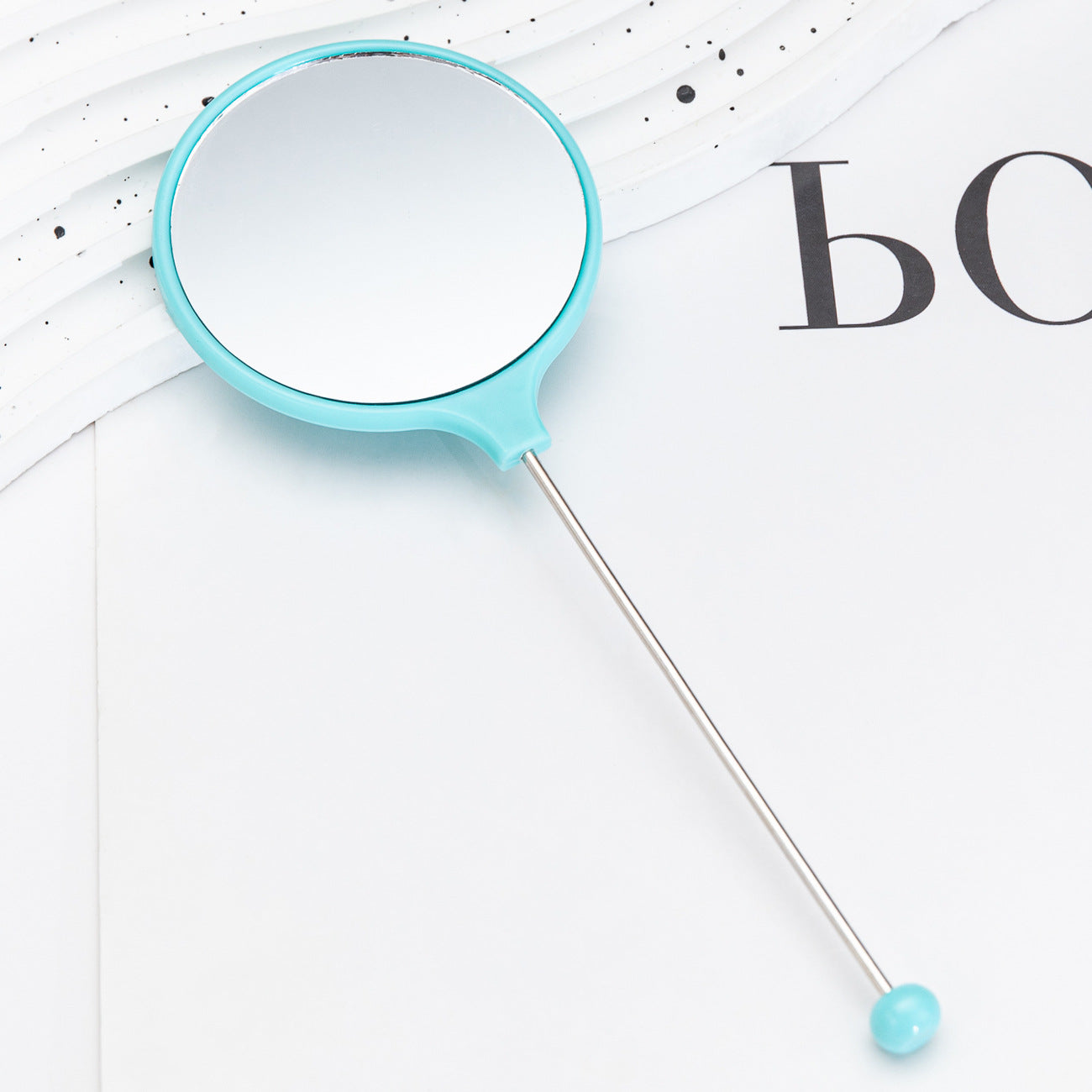 Wholesale Hand Holding Round DIY Beaded Small Mirror Portable HD Mirror Handheld Mirror